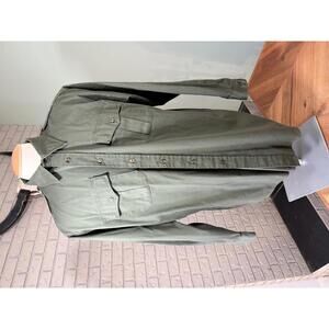 Vintage MWG Apparel Military Style Shirt Canada Olive Utility Workwear Shirt